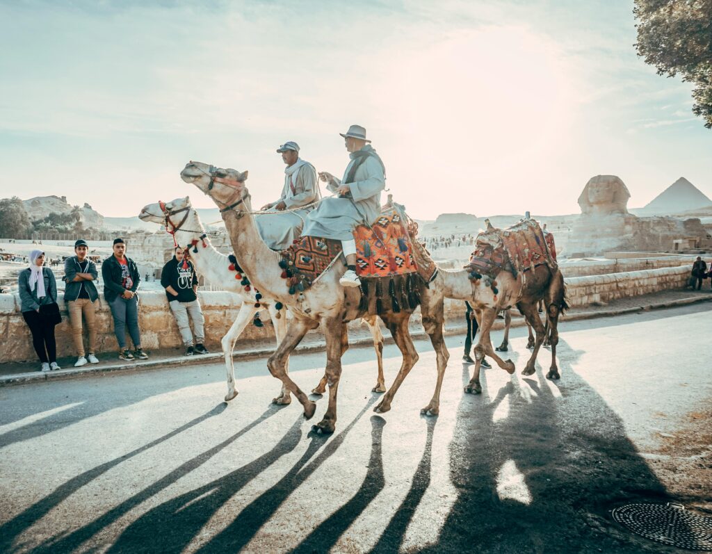 Camel ride in Egypt.